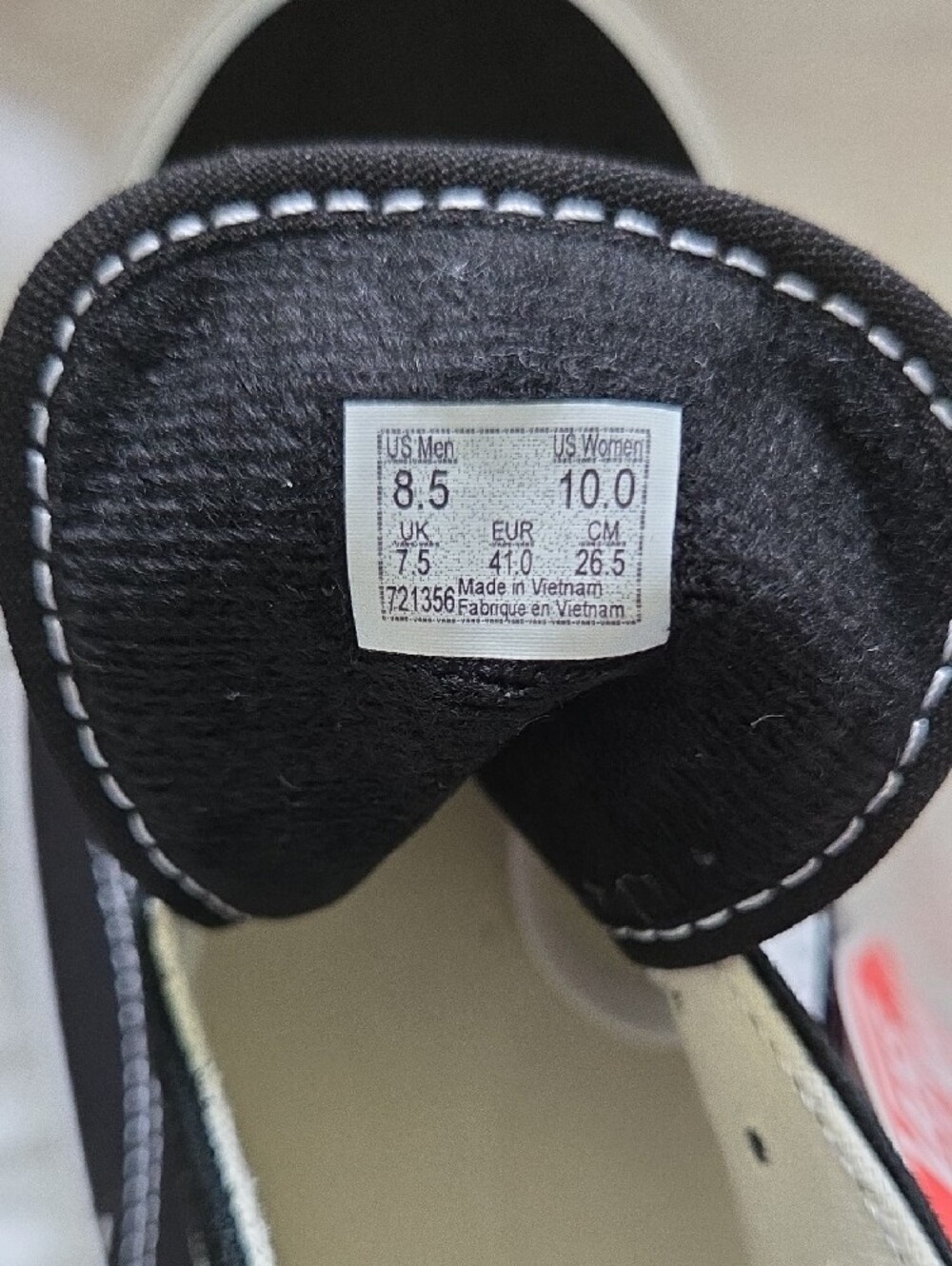 NWT Vans Black & White Sneakers - Picture 2 of 6